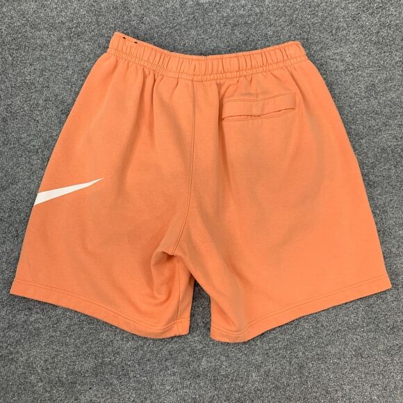 Nike Sportswear Club Short Mens M Orange Elasticated Drawstring Waist Bold Logo - Picture 11 of 15